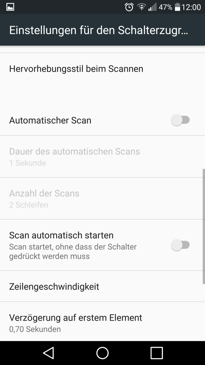 Android 6: Schalterzugriff einstellen (Bild2)